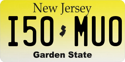 NJ license plate I50MUO