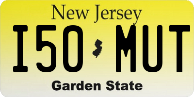 NJ license plate I50MUT