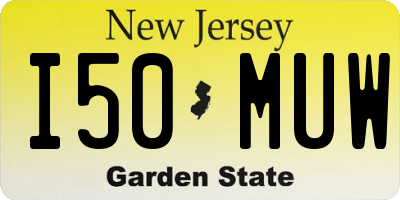 NJ license plate I50MUW