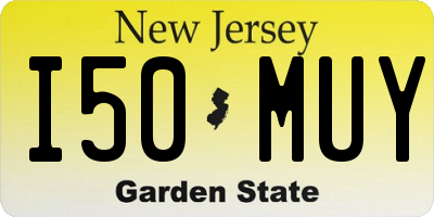 NJ license plate I50MUY