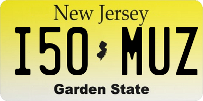 NJ license plate I50MUZ