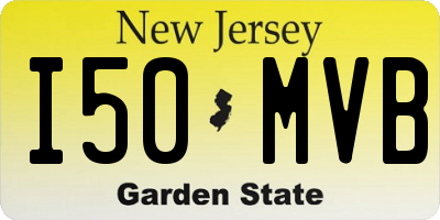 NJ license plate I50MVB