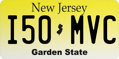 NJ license plate I50MVC