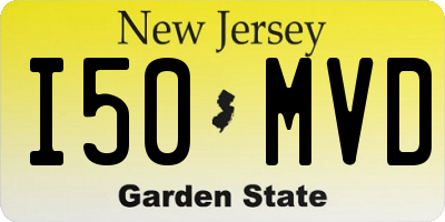 NJ license plate I50MVD