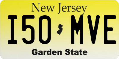 NJ license plate I50MVE