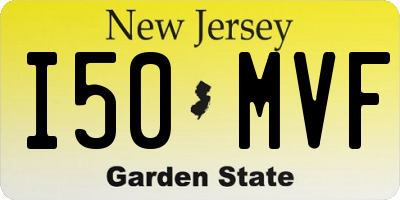 NJ license plate I50MVF