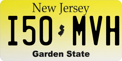 NJ license plate I50MVH