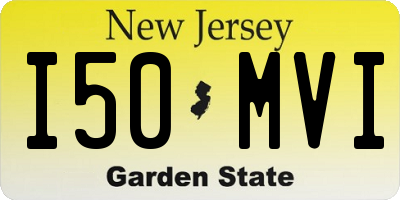 NJ license plate I50MVI