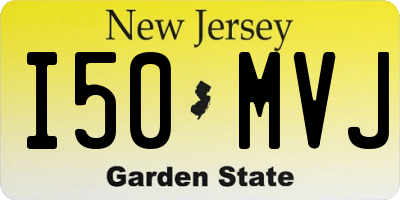 NJ license plate I50MVJ