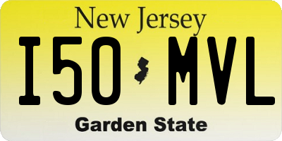 NJ license plate I50MVL