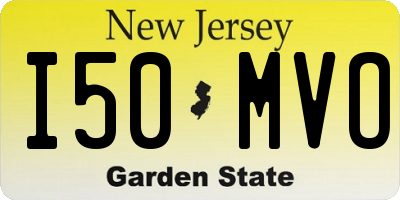 NJ license plate I50MVO