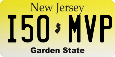NJ license plate I50MVP