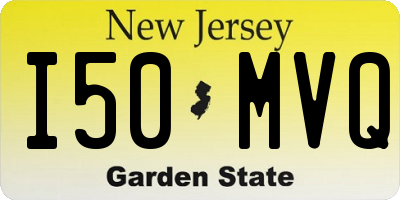 NJ license plate I50MVQ