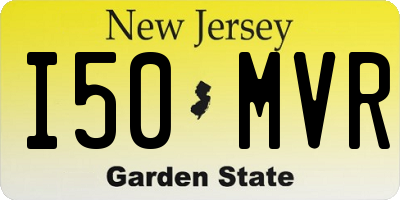 NJ license plate I50MVR