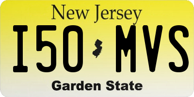 NJ license plate I50MVS