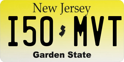 NJ license plate I50MVT
