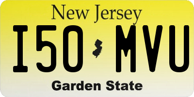 NJ license plate I50MVU