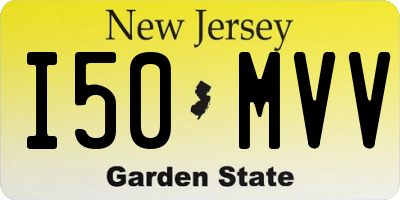 NJ license plate I50MVV