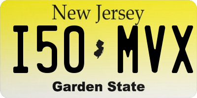 NJ license plate I50MVX