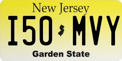 NJ license plate I50MVY