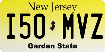NJ license plate I50MVZ