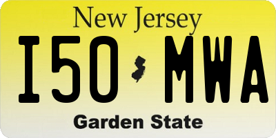 NJ license plate I50MWA