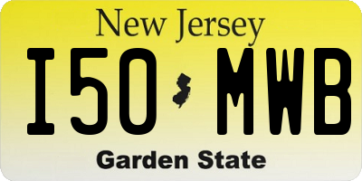 NJ license plate I50MWB