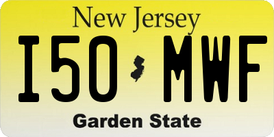 NJ license plate I50MWF