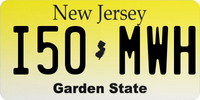 NJ license plate I50MWH