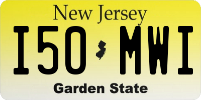 NJ license plate I50MWI