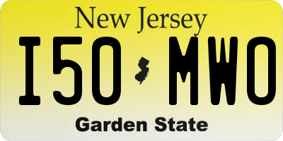 NJ license plate I50MWO