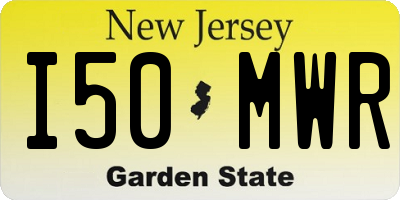 NJ license plate I50MWR