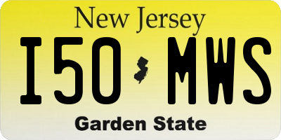 NJ license plate I50MWS