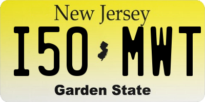 NJ license plate I50MWT