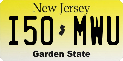 NJ license plate I50MWU