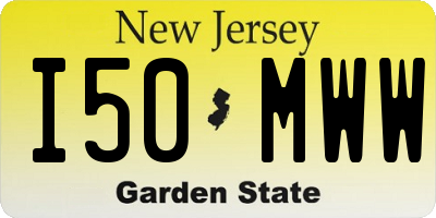 NJ license plate I50MWW
