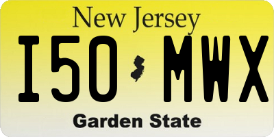 NJ license plate I50MWX