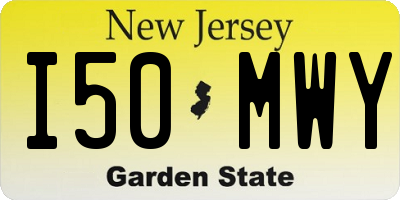 NJ license plate I50MWY