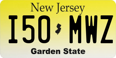 NJ license plate I50MWZ