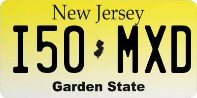 NJ license plate I50MXD
