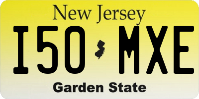 NJ license plate I50MXE