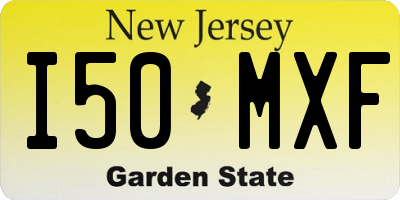 NJ license plate I50MXF