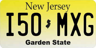 NJ license plate I50MXG
