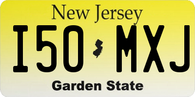 NJ license plate I50MXJ