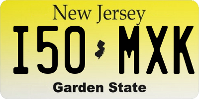 NJ license plate I50MXK
