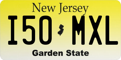 NJ license plate I50MXL