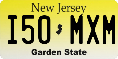 NJ license plate I50MXM