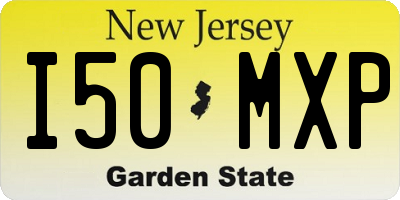 NJ license plate I50MXP