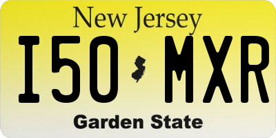NJ license plate I50MXR
