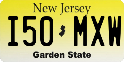 NJ license plate I50MXW